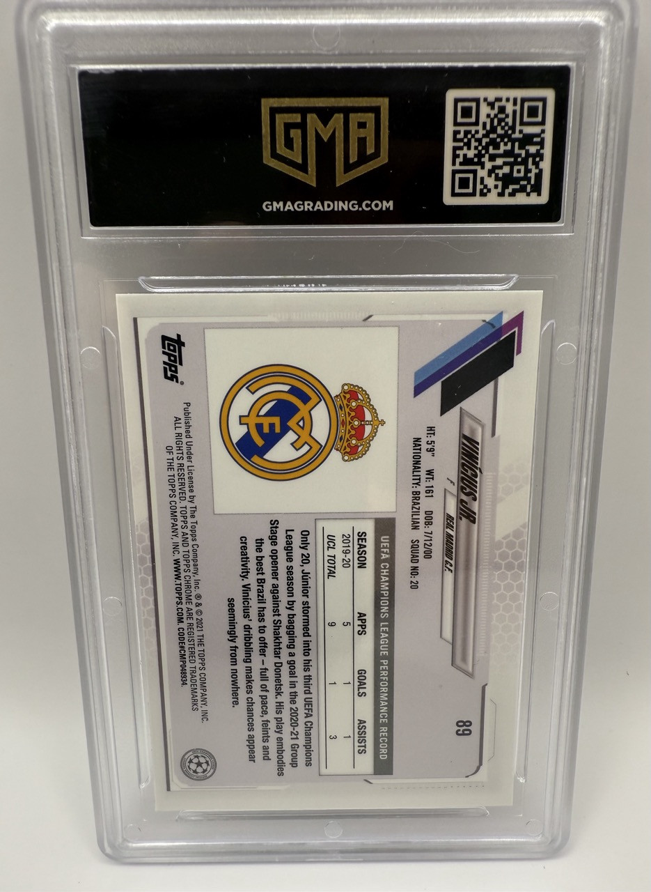 Karta Vinicius Jr. #89, 2020 Topps Chrome X Aoki, GMA 10