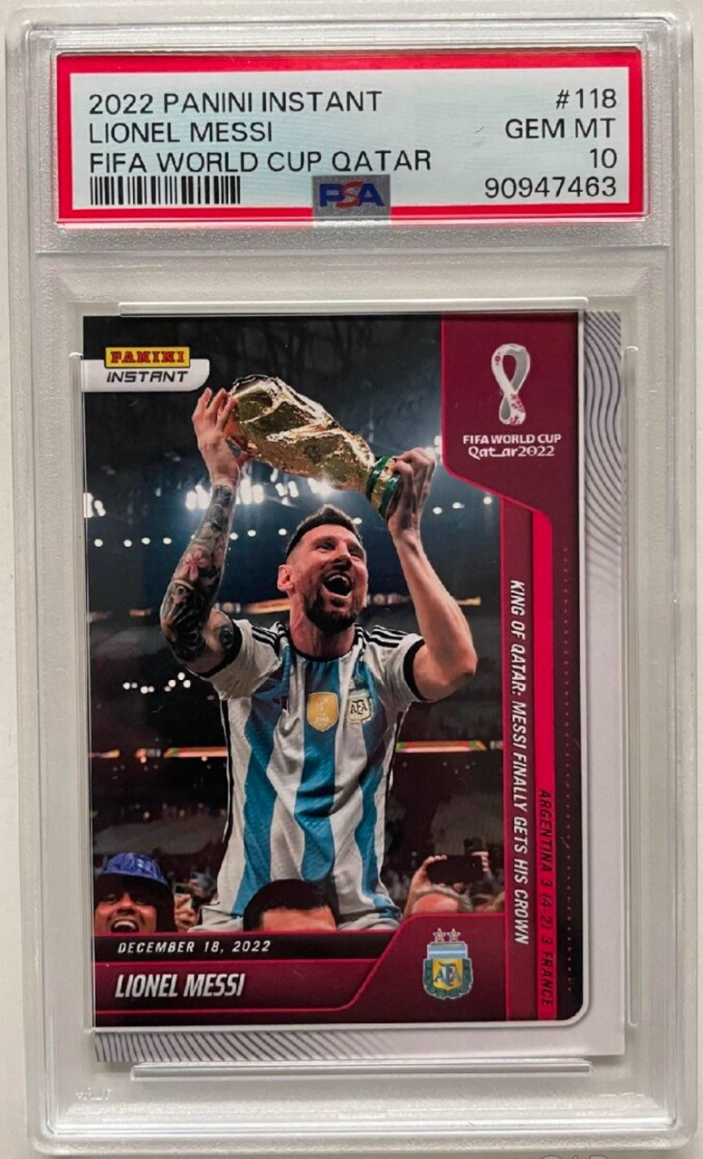 Karta Lionel Messi #118, Panini 2022, Qatar, PSA 10