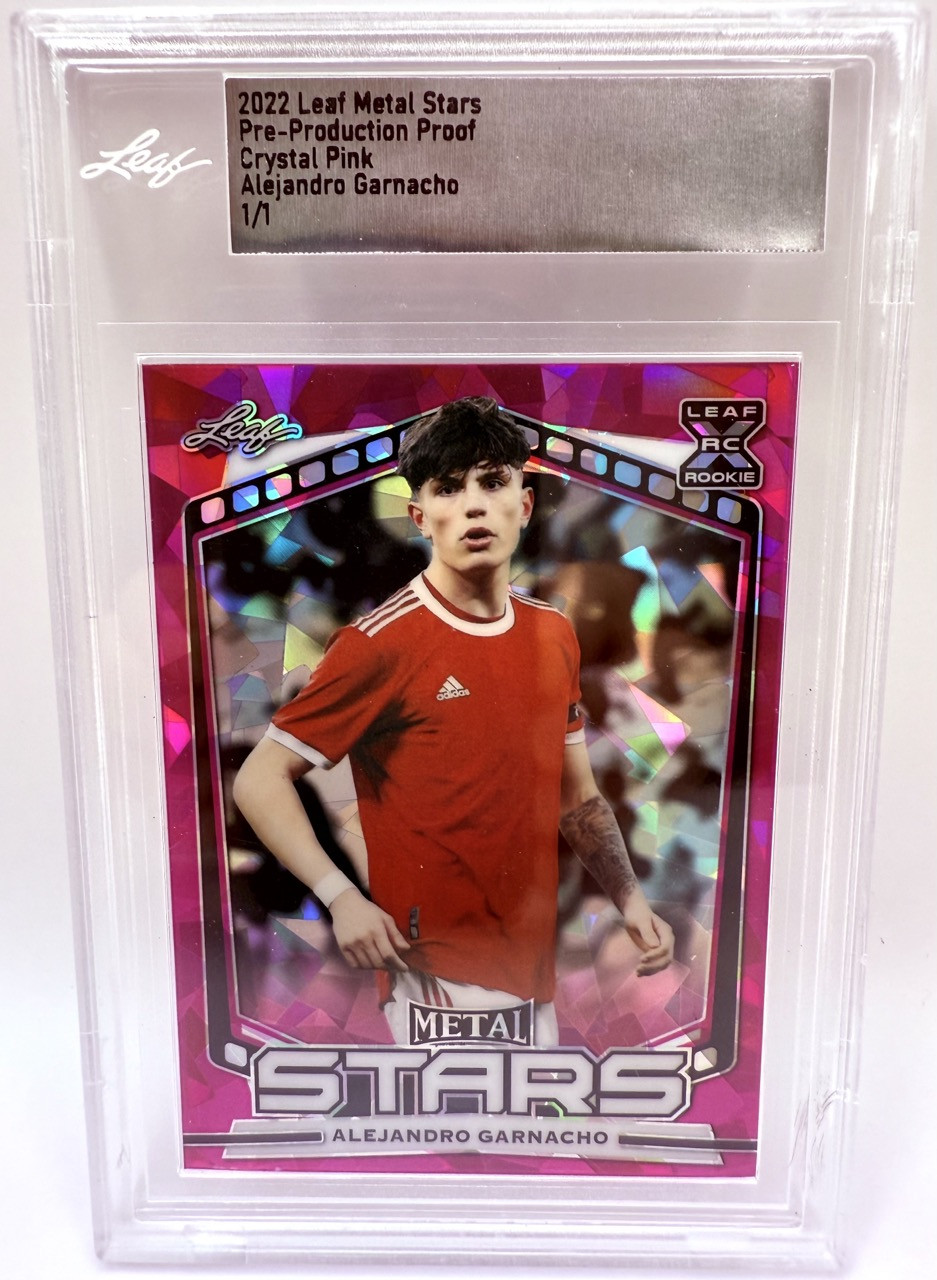 Rookie Alejandro Garnacho, Leaf 2022, Crystal Pink, 1/1