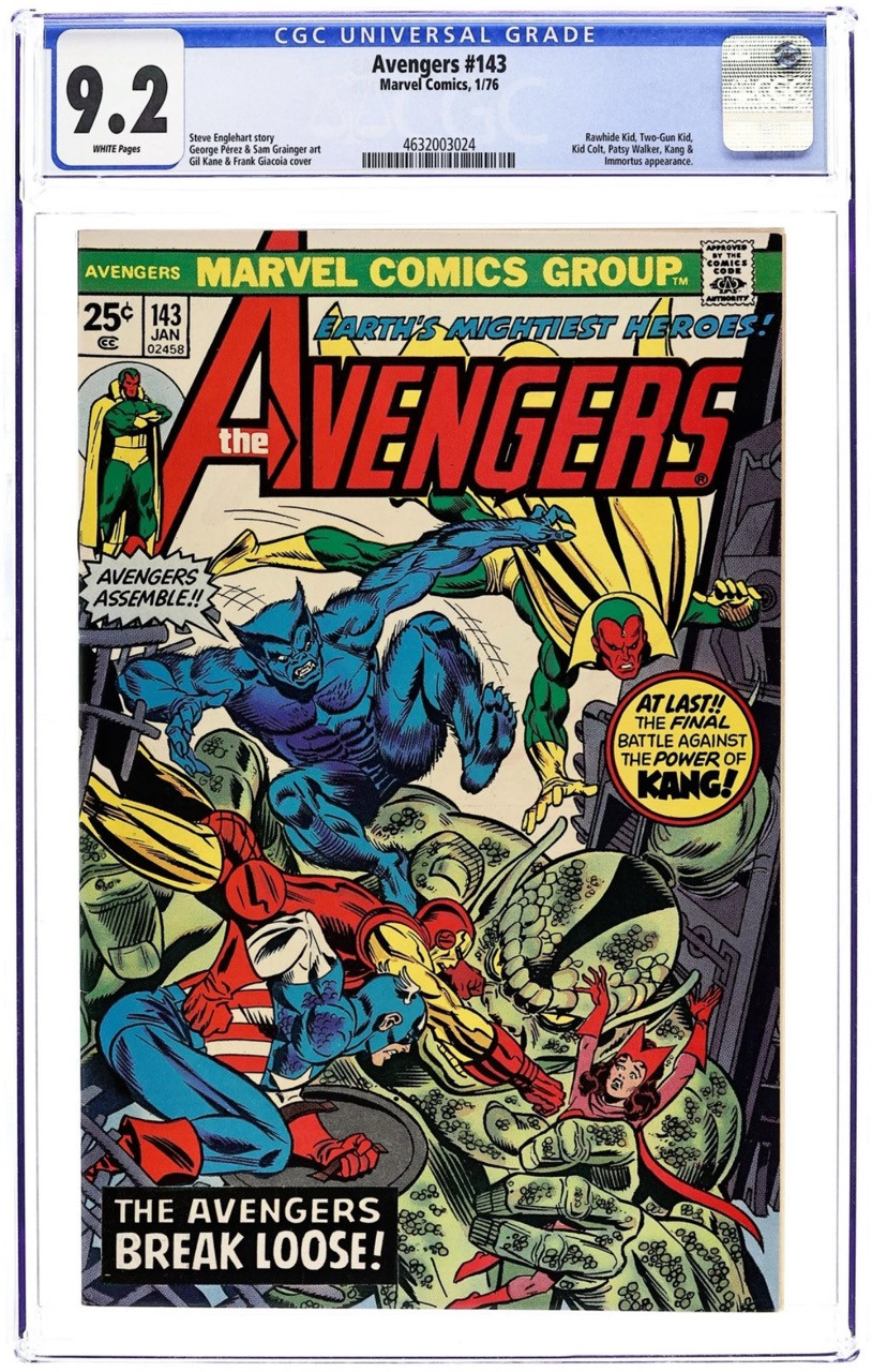 Avengers #143 (1976) – CGC 9.2 – Kang vs. Avengers v Divokom Západe