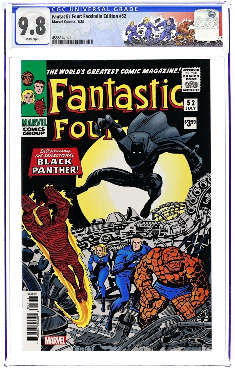 Fantastic Four Facsimile Edition #52 (2022) – CGC 9.8 – Black Panther debut