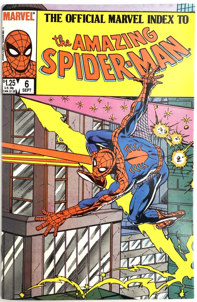 Official Marvel Index to Amazing Spider-Man #6 VF 1985 Marvel komiks