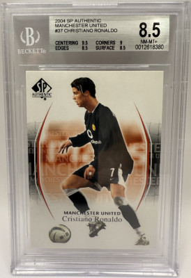 Karta Cristiano Ronaldo #37, 2004 Upper Deck SP Authentic, Beckett 8.5