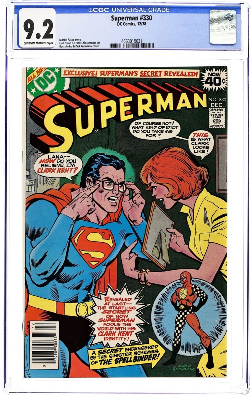 Superman #330 (1978) – CGC 9.2 – Superman vs. Master Mesmerizer