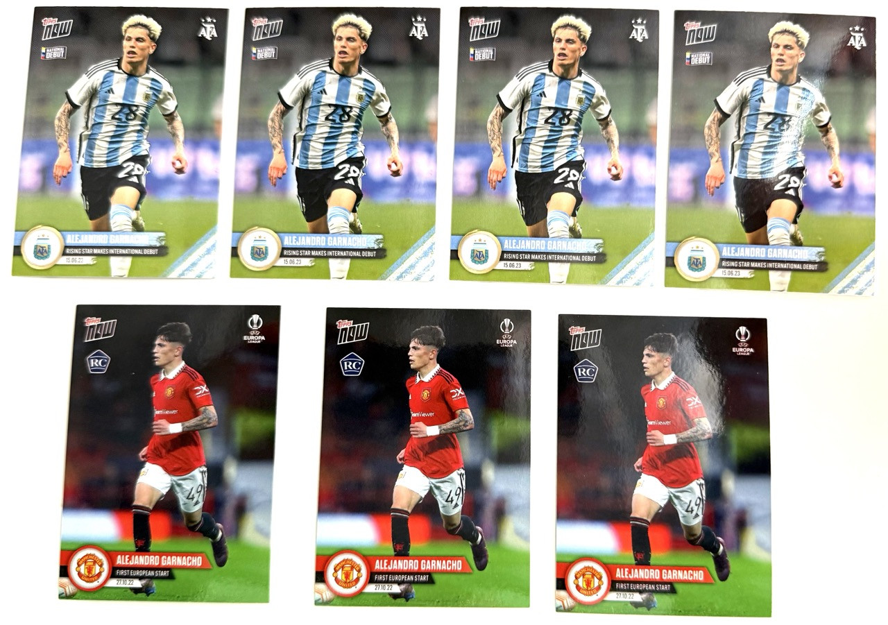 Topps rookie a debut karty Garnacho 7x