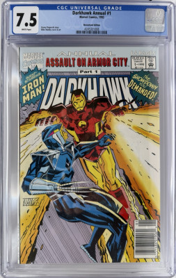 Komiks Darkhawk Annual #1, Marvel, 1992, CGC 7.5
