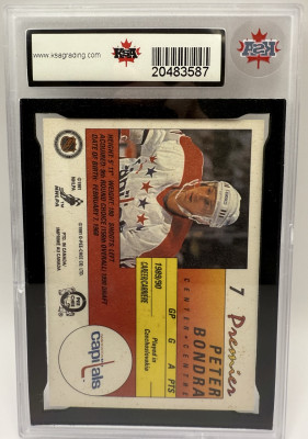 Peter Bondra rookie #7, 1990-91 O-Pee-Chee Premier, KSA 9.5