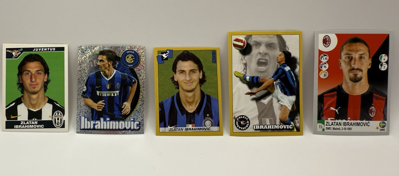 5x nálepka Zlatan Ibrahimovic, Panini