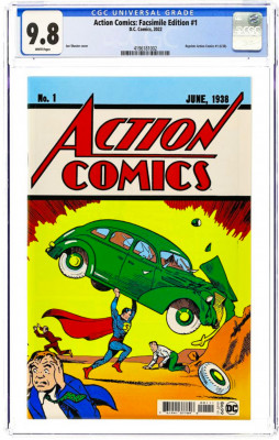Action Comics #1, komiks (1938, DC) Facsimile Edition CGC 9.8