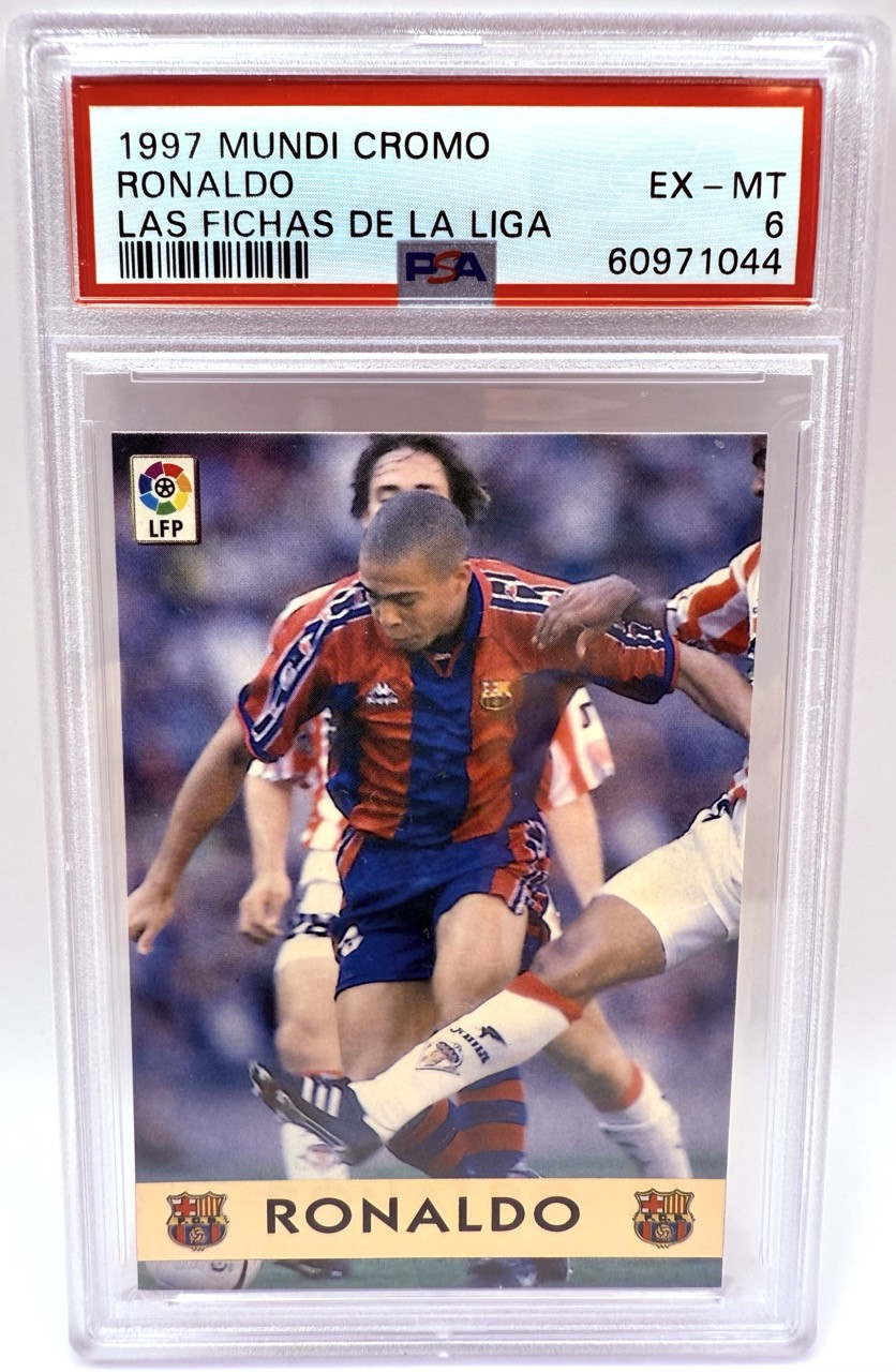 Karta Ronaldo Nazario, 1997 Mundi Cromo, PSA 6