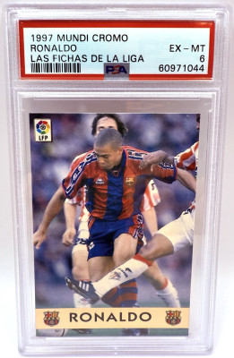 Karta Ronaldo Nazario, 1997 Mundi Cromo, PSA 6