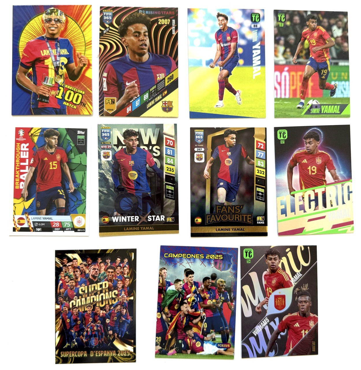 Topps, Panini Lamine Yamal – 11 zberateľských futbalových kariet