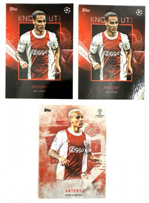 Antony 3x Topps raw karty Ajax 2021-22