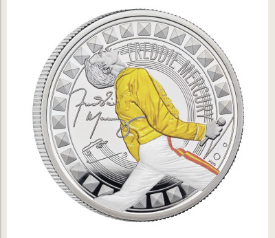 Freddie Mercury 2025 UK 1oz Silver Proof Colour Coin – Limitovaná edícia 4,500 ks