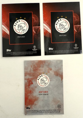 Antony 3x Topps raw karty Ajax 2021-22