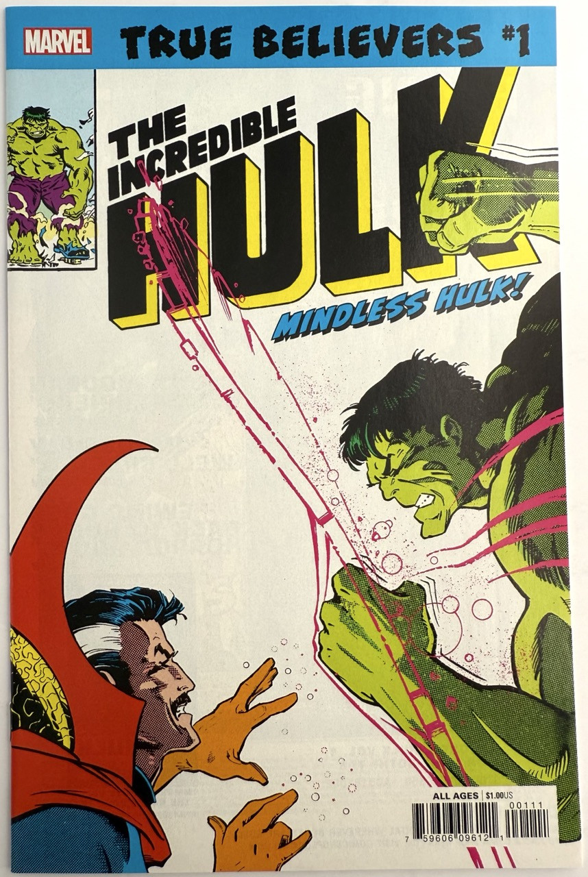 True Believers Hulk Mindless Hulk (2019) #1 NM