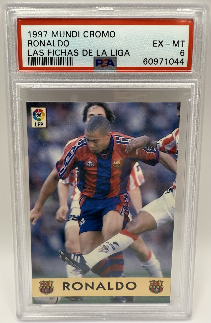 Karta Ronaldo Nazario, 1997 Mundi Cromo, PSA 6