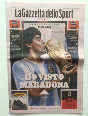 Maradona LA GAZZETTA DELLO SPORT- Odchod futbaloveho boha 2020