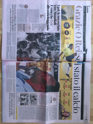 Pele LA GAZZETTA DELLO SPORT, 1940-2022- Zbohom legende 2022