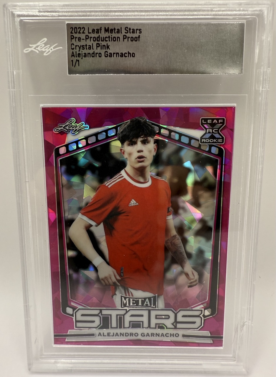 Rookie Alejandro Garnacho, Leaf 2022, Crystal Pink, 1/1