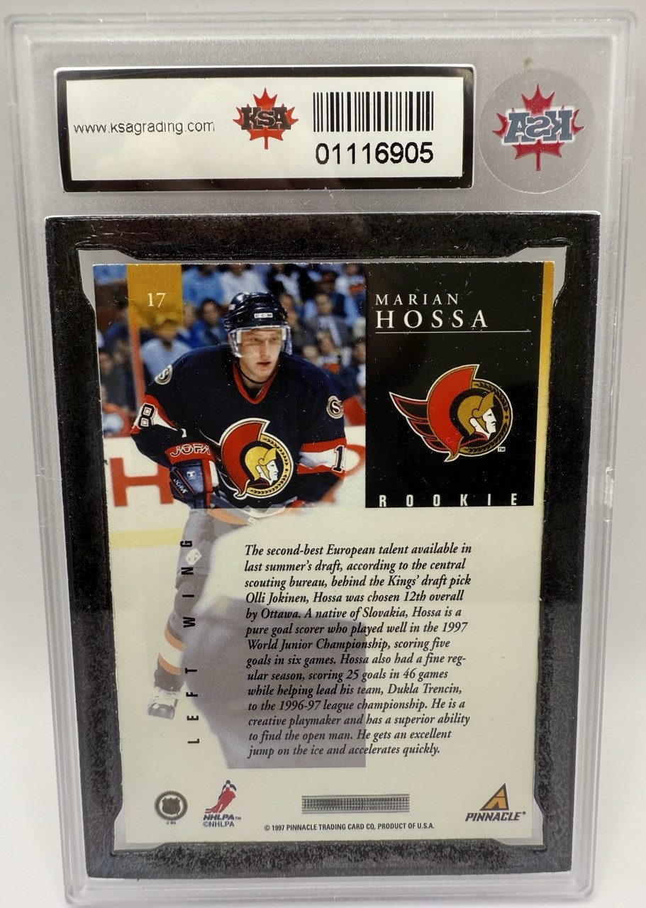 Marián Hossa Rookie #17, 1997-98 Pinnacle, KSA 9