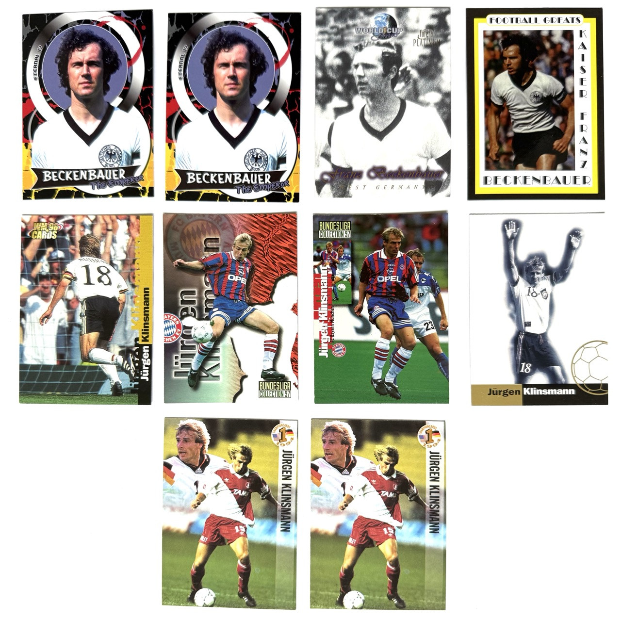 Nemecke legendy- Beckenbauer a Klinsmann karty