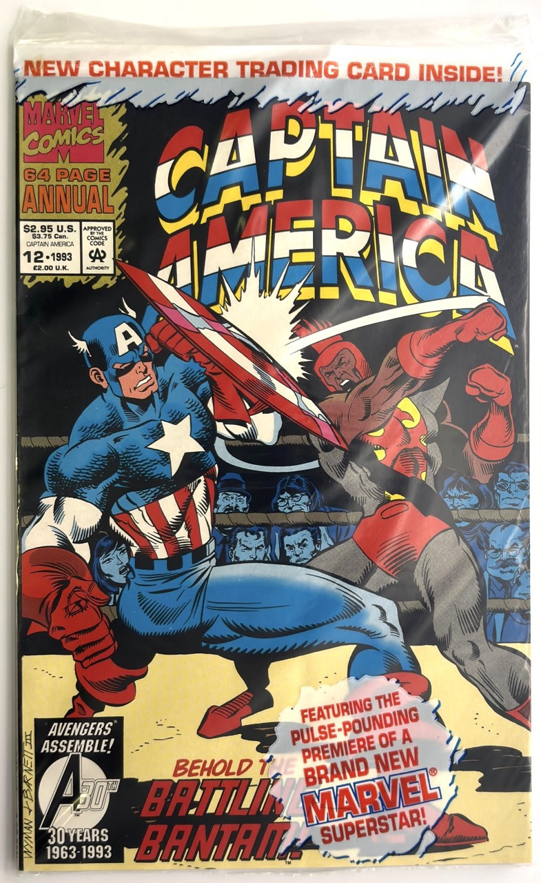 Captain America Annual 12 VF 1993 Marvel komiks s kartou Bantam Super Hero