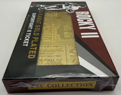 Rocky II 24k gold plated Superfight tiket-limitka 1979 kusov
