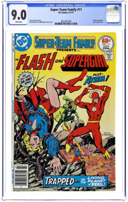 Super-Team Family #11 (1976) – CGC 9.0 – Flash, Supergirl a Atom na Living Planet