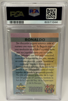 Karta Ronaldo Nazario, 1997 Mundi Cromo, PSA 6