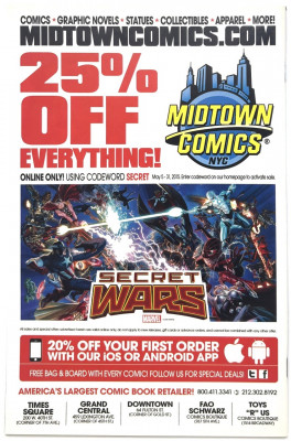 Deadpool's Secret Secret Wars 1G NM 2015 Marvel komiks